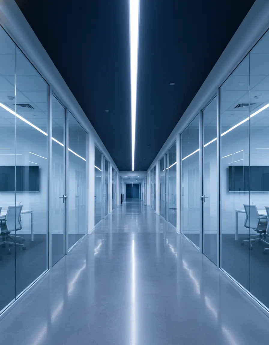 Modern commercial facility corridor