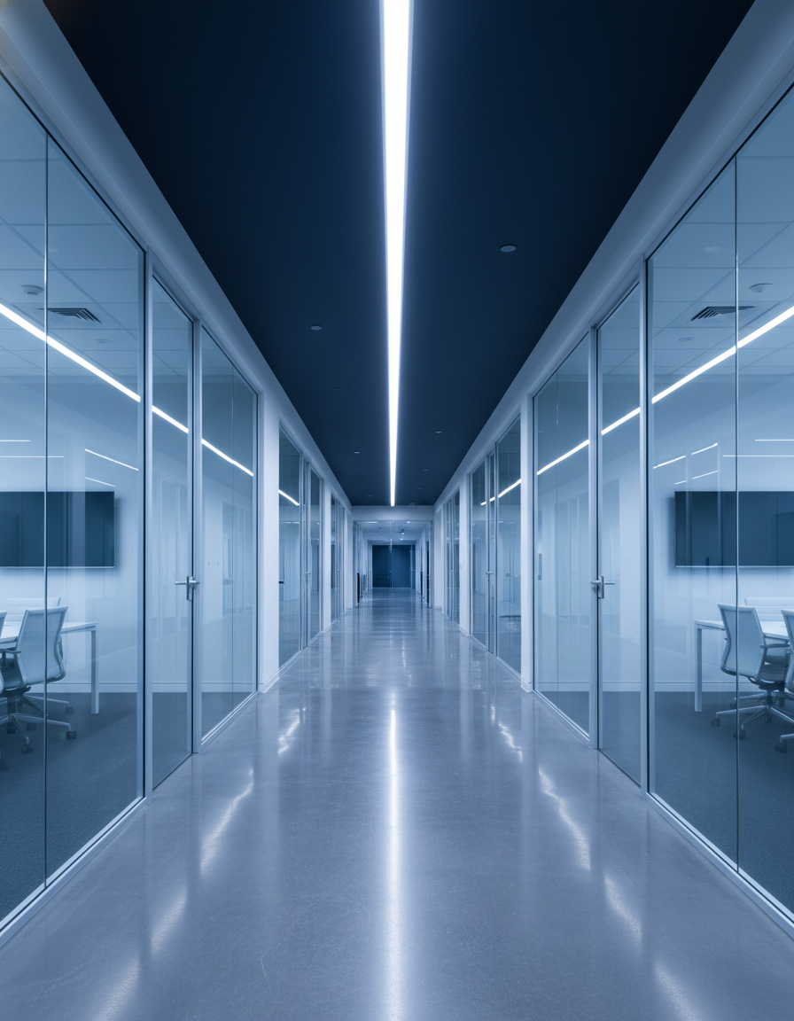 Modern commercial facility corridor